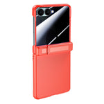 For Samsung Galaxy Z Flip8 Case with Anti-Spy Screen Protector Hinge Kickstand Skin-Textured PC Phone Cover