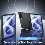 Til Samsung Galaxy Z Fold8 cover med HD-skærmbeskytter, hængselstativ, hudtekstureret PC-telefoncover
