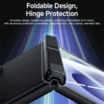 Til Samsung Galaxy Z Fold8 cover med HD-skærmbeskytter, hængselstativ, hudtekstureret PC-telefoncover
