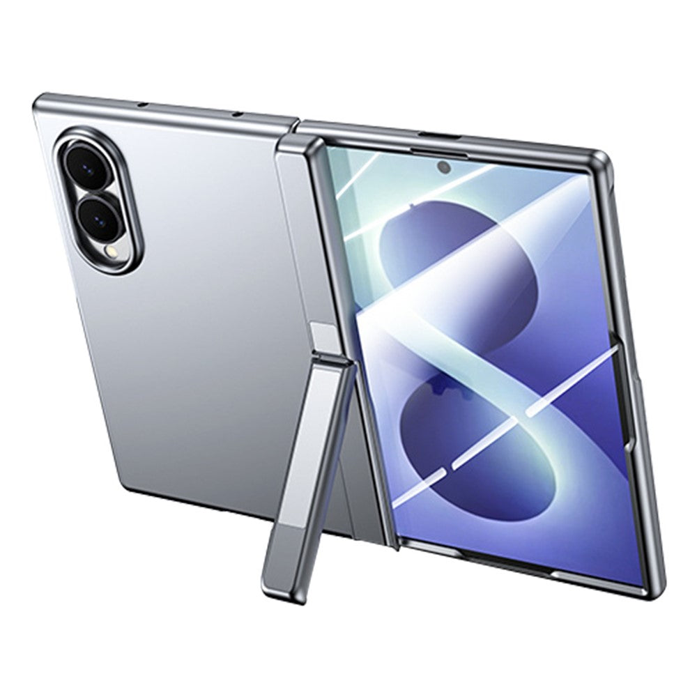 Til Samsung Galaxy Z Fold8 cover med HD-skærmbeskytter, hængselstativ, hudtekstureret PC-telefoncover