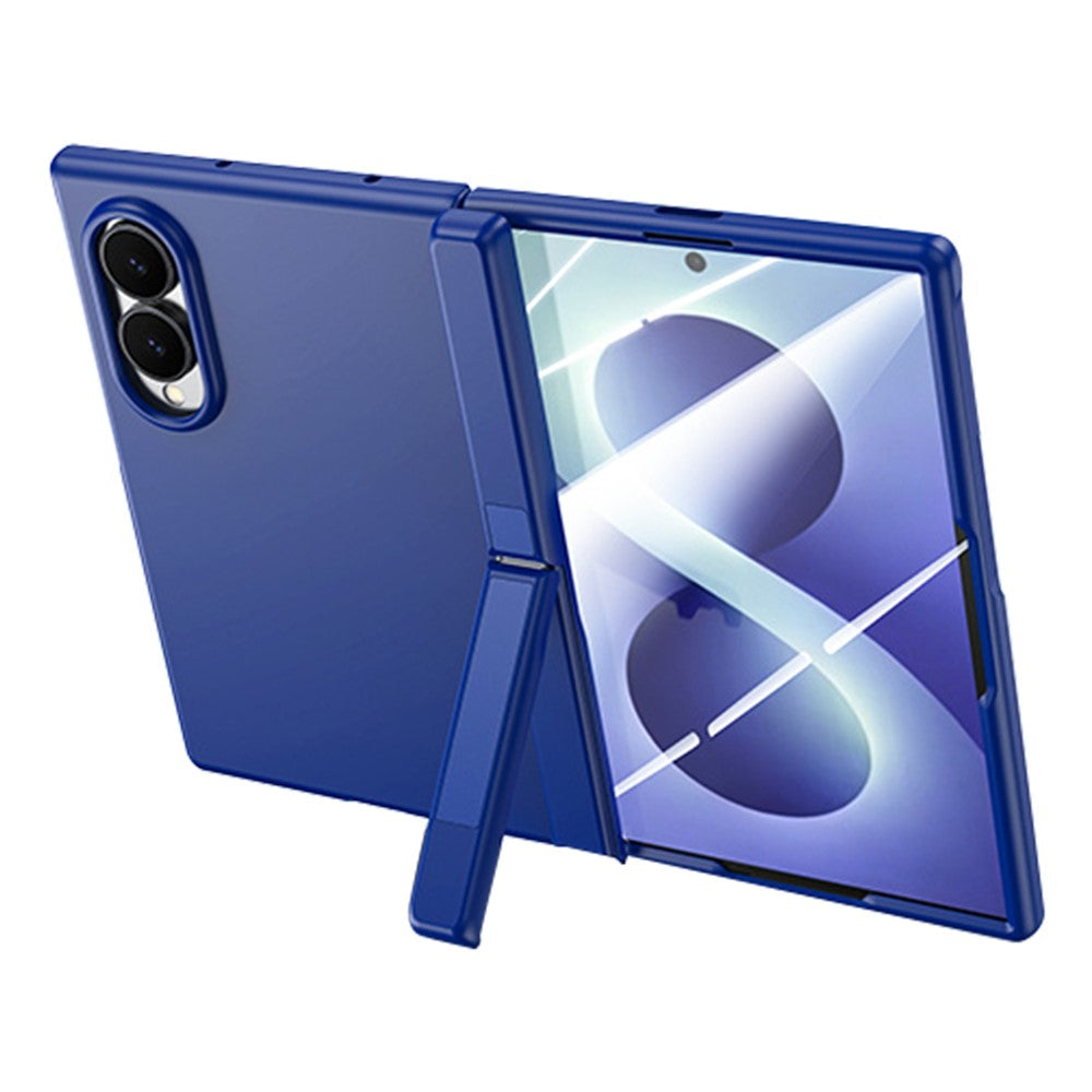 Til Samsung Galaxy Z Fold8 cover med HD-skærmbeskytter, hængselstativ, hudtekstureret PC-telefoncover