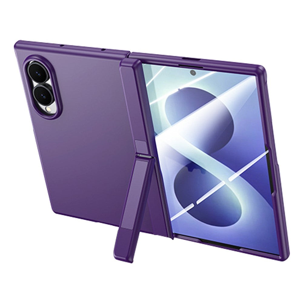Til Samsung Galaxy Z Fold8 cover med HD-skærmbeskytter, hængselstativ, hudtekstureret PC-telefoncover