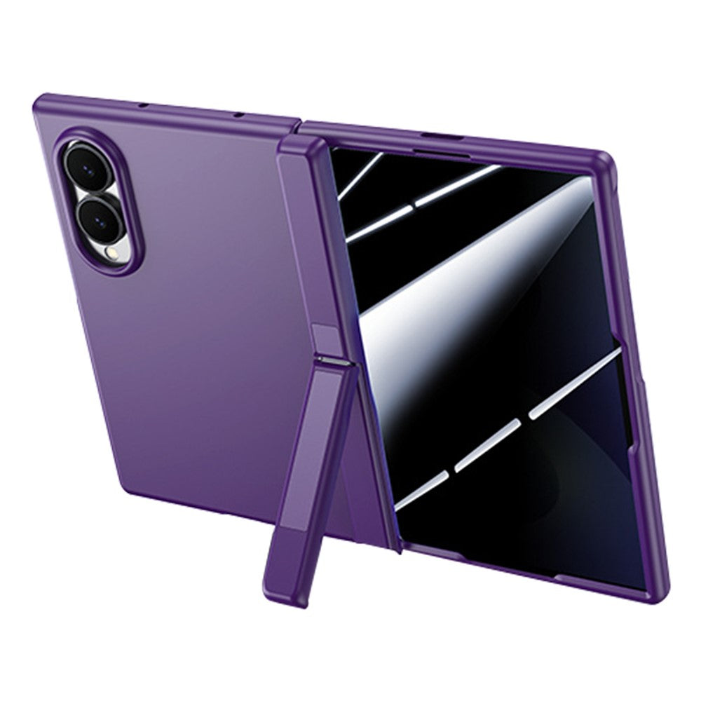 For Samsung Galaxy Z Fold8 Case with Anti-Spy Screen Protector Hinge Kickstand Skin-Textured PC Phone Cover