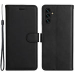 For Samsung Galaxy A34 5G Case Solid Color Leather Mobile Cover Wallet Stand with Strap