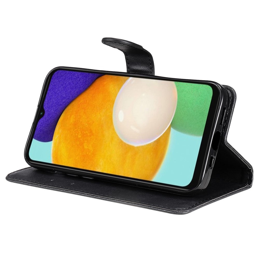 For Samsung Galaxy A34 5G Case Solid Color Leather Mobile Cover Wallet Stand with Strap
