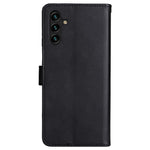 For Samsung Galaxy A34 5G Case Solid Color Leather Mobile Cover Wallet Stand with Strap