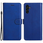 For Samsung Galaxy A34 5G Case Solid Color Leather Mobile Cover Wallet Stand with Strap