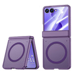 For Samsung Galaxy Z Flip8 Magnetic Case with HD Screen Protector Skin-Feel Matte PC Hinge Protection Phone Cover