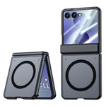 For Samsung Galaxy Z Flip8 Magnetic Case with HD Screen Protector Skin-Feel Matte PC Hinge Protection Phone Cover