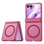 For Samsung Galaxy Z Flip8 Magnetic Case with HD Screen Protector Skin-Feel Matte PC Hinge Protection Phone Cover