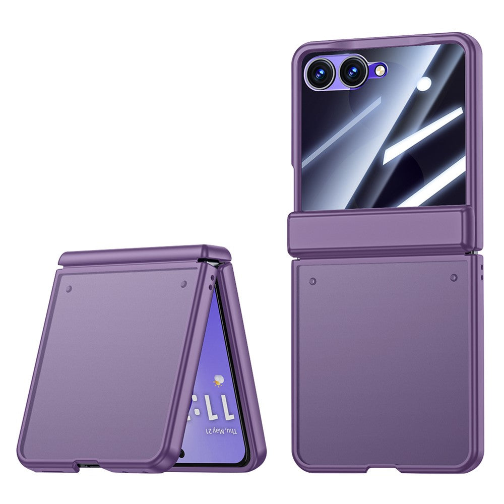 For Samsung Galaxy Z Flip8 Case with Anti-spy Screen Protector Skin-touch PC Matte Protective Phone Cover