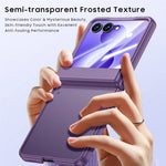 For Samsung Galaxy Z Flip8 Case with Anti-spy Screen Protector Skin-touch PC Matte Protective Phone Cover