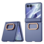For Samsung Galaxy Z Flip8 Case with HD Screen Protector Ring Kickstand Hinge Protection Matte PC Phone Cover