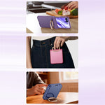 For Samsung Galaxy Z Flip8 Case with Anti-Spy Screen Protector Ring Kickstand Hinge Protection Matte PC Phone Cover