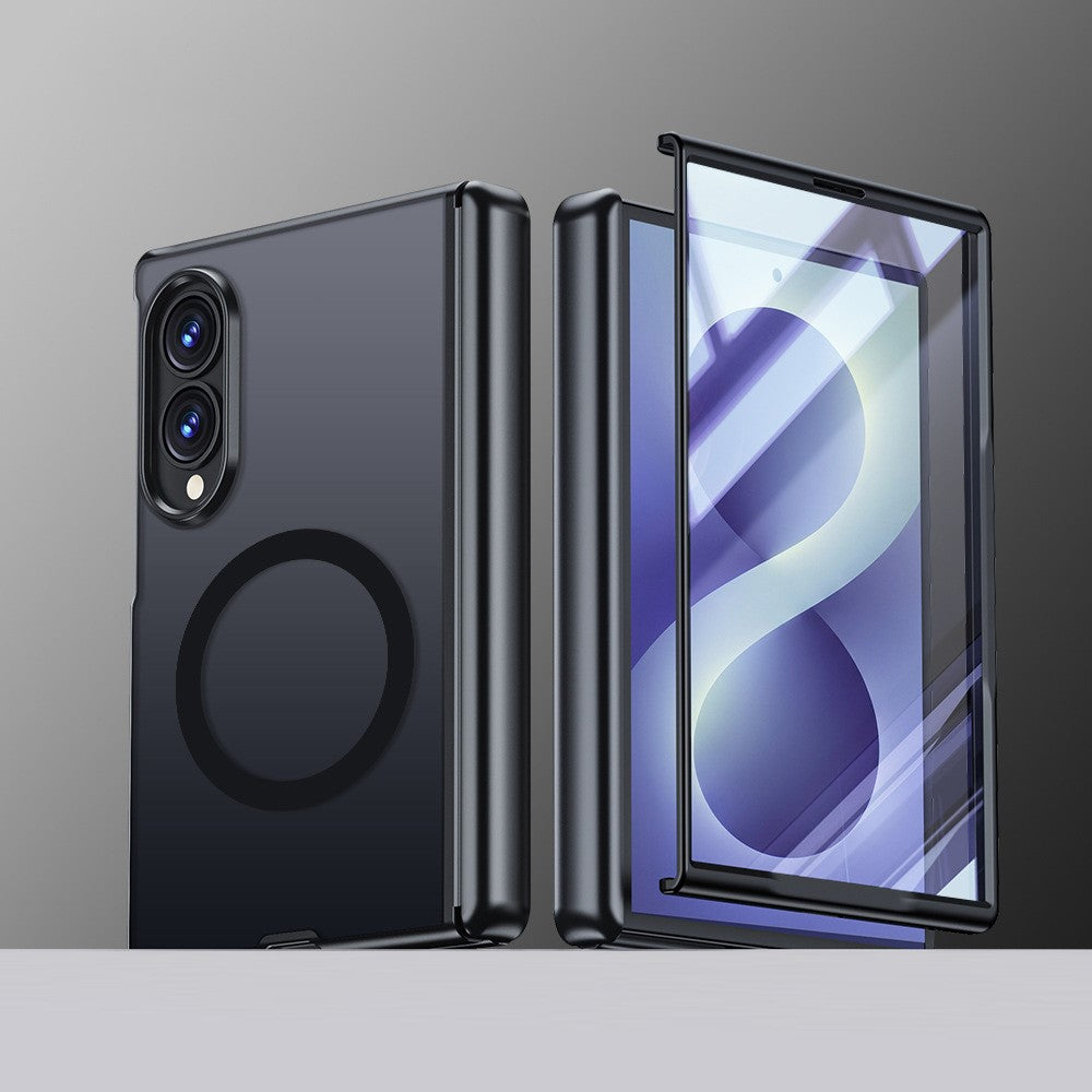 Til Samsung Galaxy Z Fold8 Magnetisk Cover med HD Skærmbeskyttelse Hudlignende Mat PC Hængselbeskyttelse Telefoncover