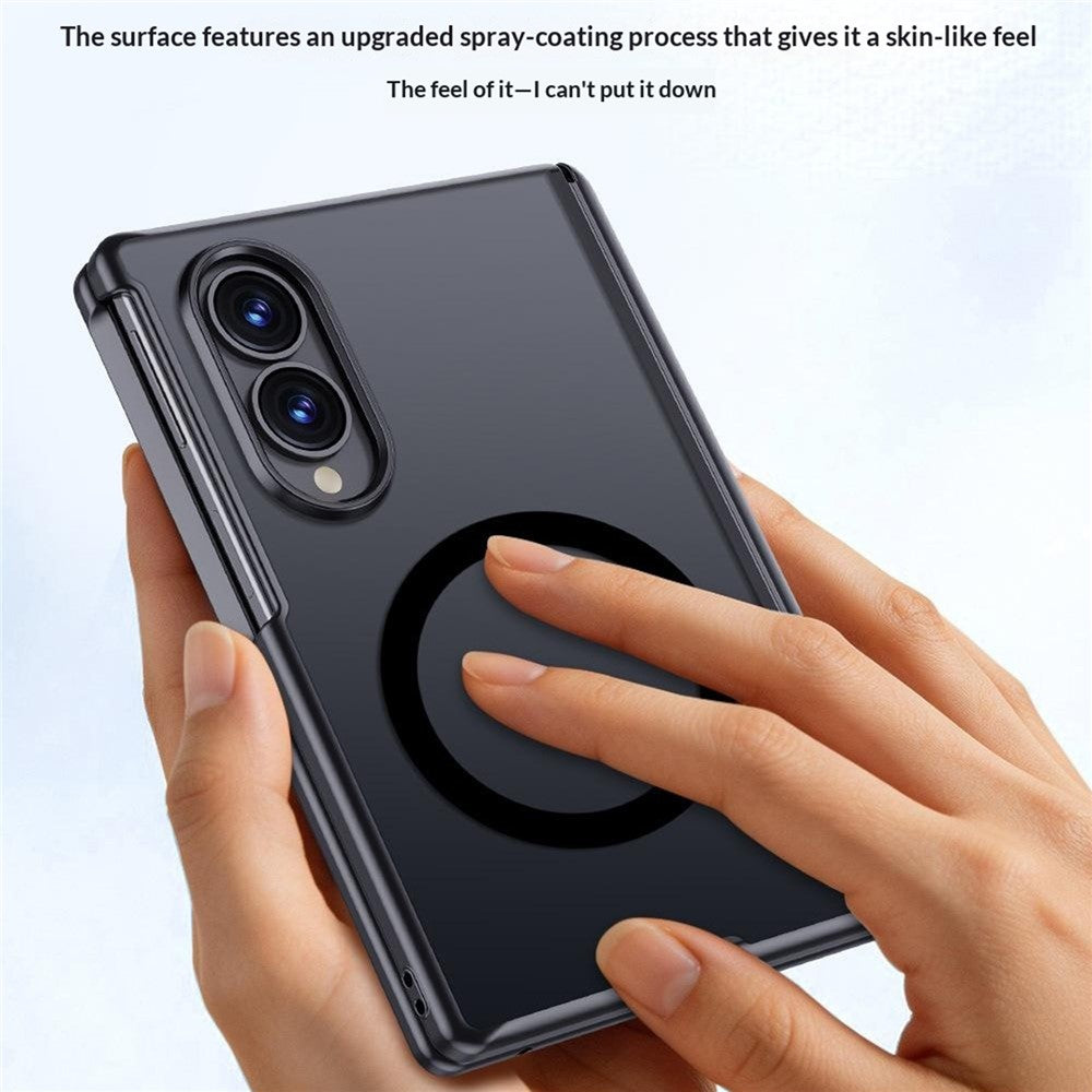 Til Samsung Galaxy Z Fold8 Magnetisk Cover med HD Skærmbeskyttelse Hudlignende Mat PC Hængselbeskyttelse Telefoncover
