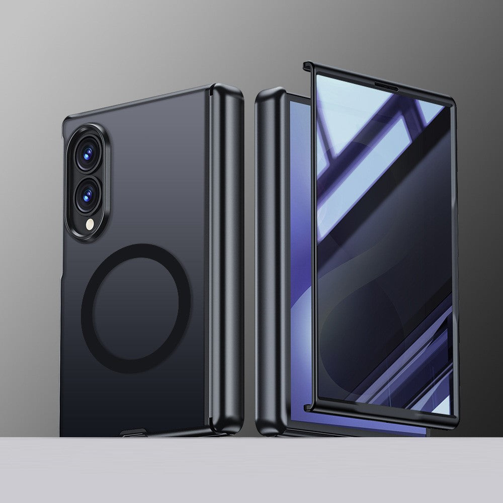 For Samsung Galaxy Z Fold8 Magnetic Case with Anti-spy Screen Protector Skin-Feel Matte PC Hinge Protection Phone Cover