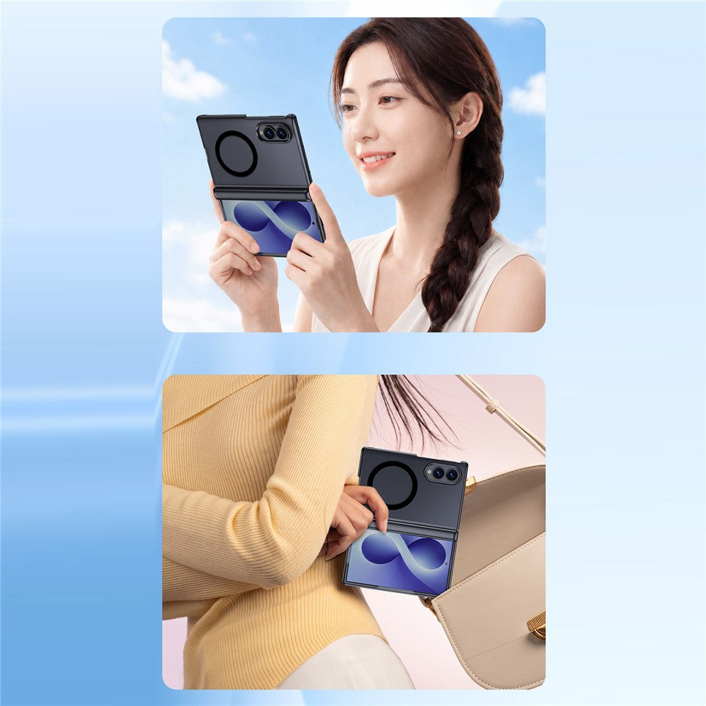 For Samsung Galaxy Z Fold8 Magnetic Case with Anti-spy Screen Protector Skin-Feel Matte PC Hinge Protection Phone Cover
