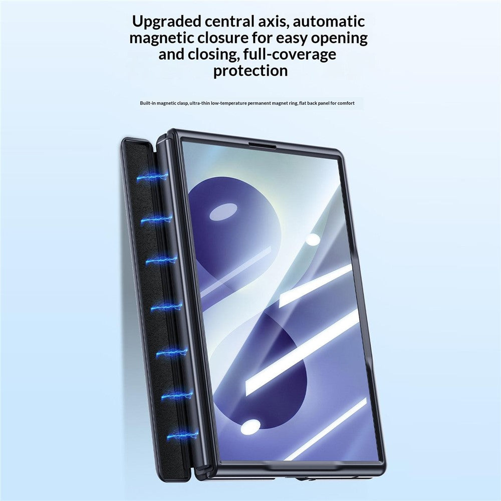 For Samsung Galaxy Z Fold8 Magnetic Case with Anti-spy Screen Protector Skin-Feel Matte PC Hinge Protection Phone Cover