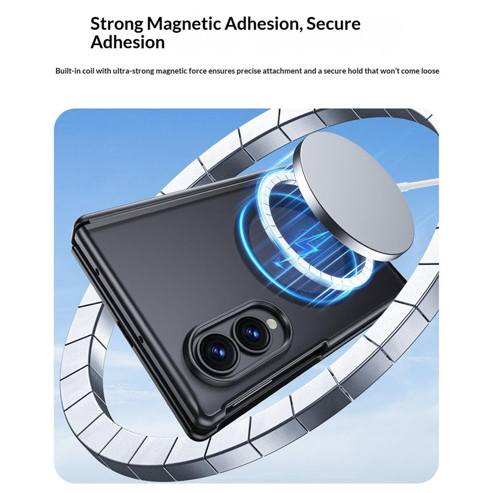 For Samsung Galaxy Z Fold8 Magnetic Case with Anti-spy Screen Protector Skin-Feel Matte PC Hinge Protection Phone Cover