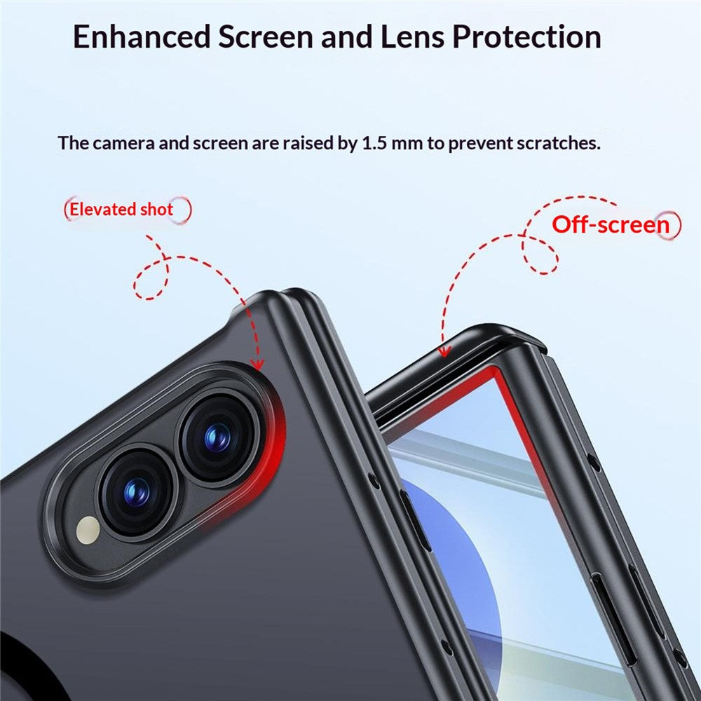 For Samsung Galaxy Z Fold8 Magnetic Case with Anti-spy Screen Protector Skin-Feel Matte PC Hinge Protection Phone Cover