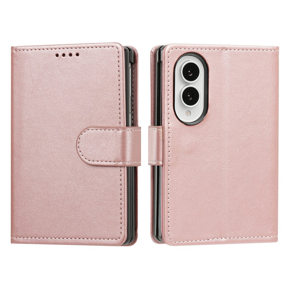 Til Samsung Galaxy Z Fold8 Wallet Case Flip Stand Kalvelæder PU Læder Telefoncover