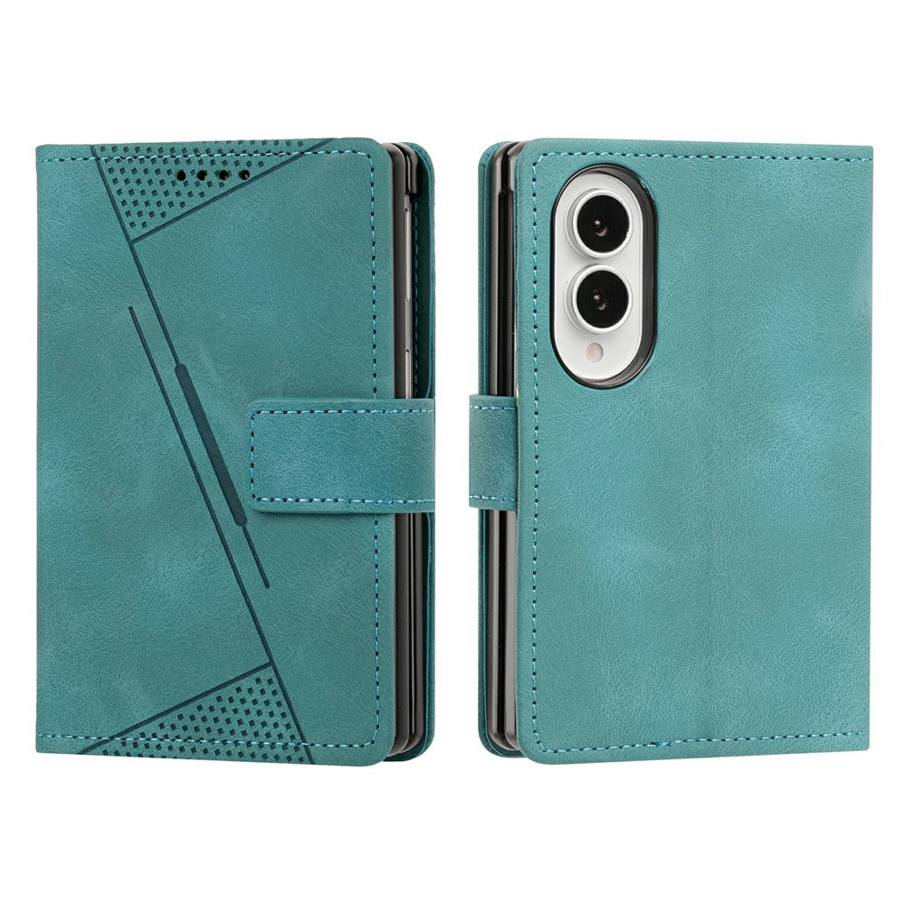 For Samsung Galaxy Z Fold8 Case Imprinted Triangle Leather Phone Cover