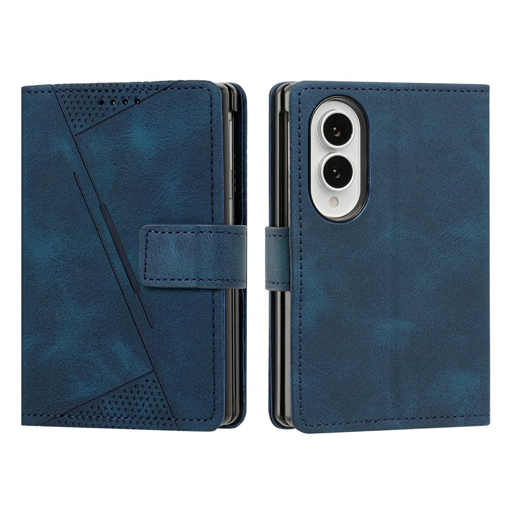 For Samsung Galaxy Z Fold8 Case Imprinted Triangle Leather Phone Cover