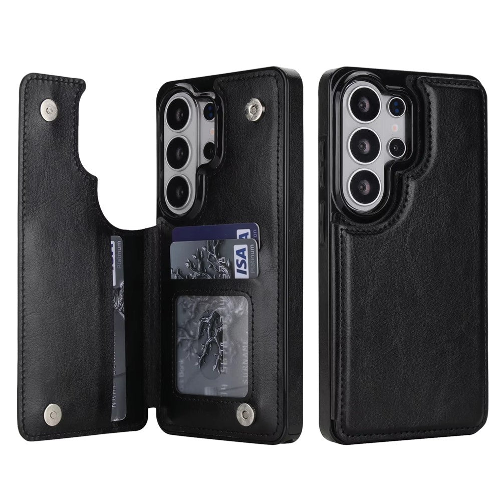 Til Samsung Galaxy S26 Ultra Pung Etui Kort Holder Magnetisk Lukning PU Læder Telefoncover