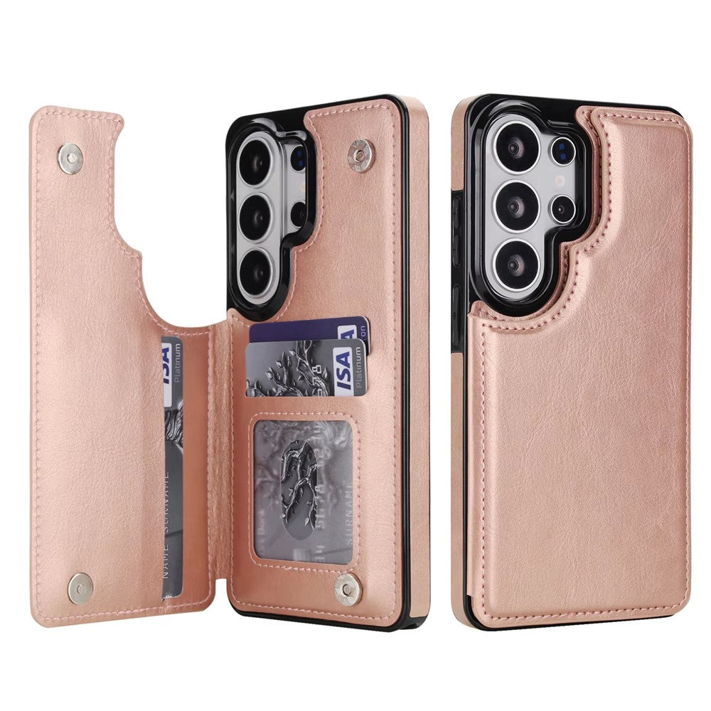 Til Samsung Galaxy S26 Ultra Pung Etui Kort Holder Magnetisk Lukning PU Læder Telefoncover