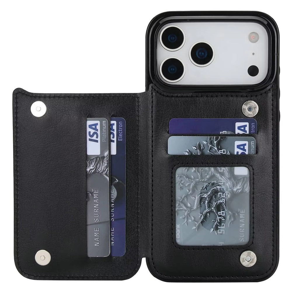 Pungcover til iPhone 18 Pro Max / iPhone 17 Pro Max Magnetisk Lukning Kortlomme Læder Telefoncover