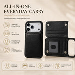 Pungcover til iPhone 18 Pro Max / iPhone 17 Pro Max Magnetisk Lukning Kortlomme Læder Telefoncover