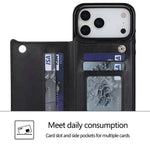 Pungcover til iPhone 18 Pro Max / iPhone 17 Pro Max Magnetisk Lukning Kortlomme Læder Telefoncover