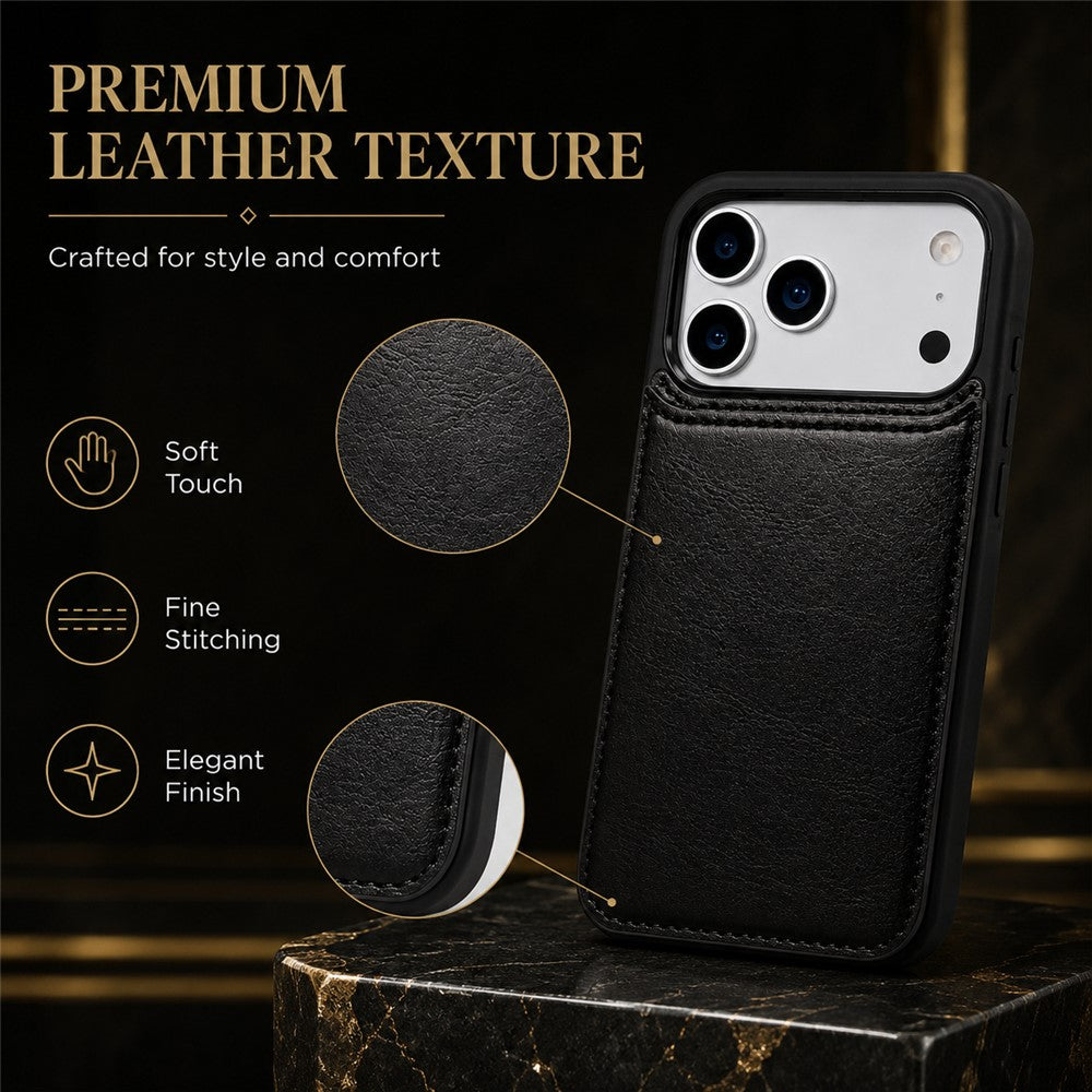 Pungcover til iPhone 18 Pro Max / iPhone 17 Pro Max Magnetisk Lukning Kortlomme Læder Telefoncover