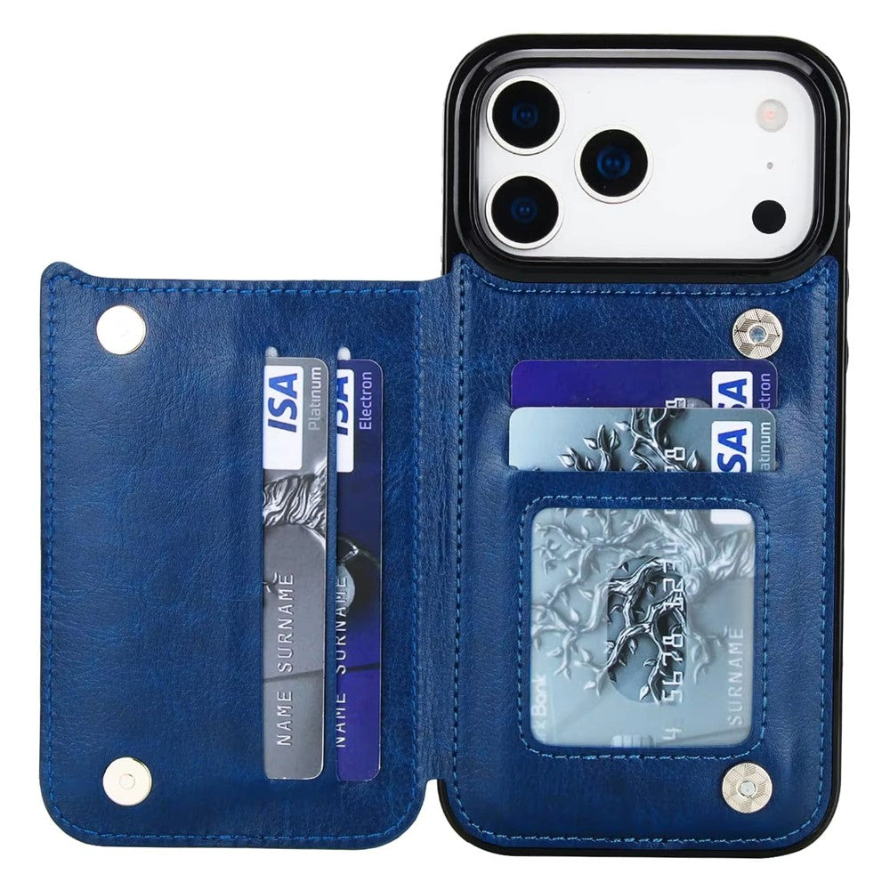 Pungcover til iPhone 18 Pro Max / iPhone 17 Pro Max Magnetisk Lukning Kortlomme Læder Telefoncover