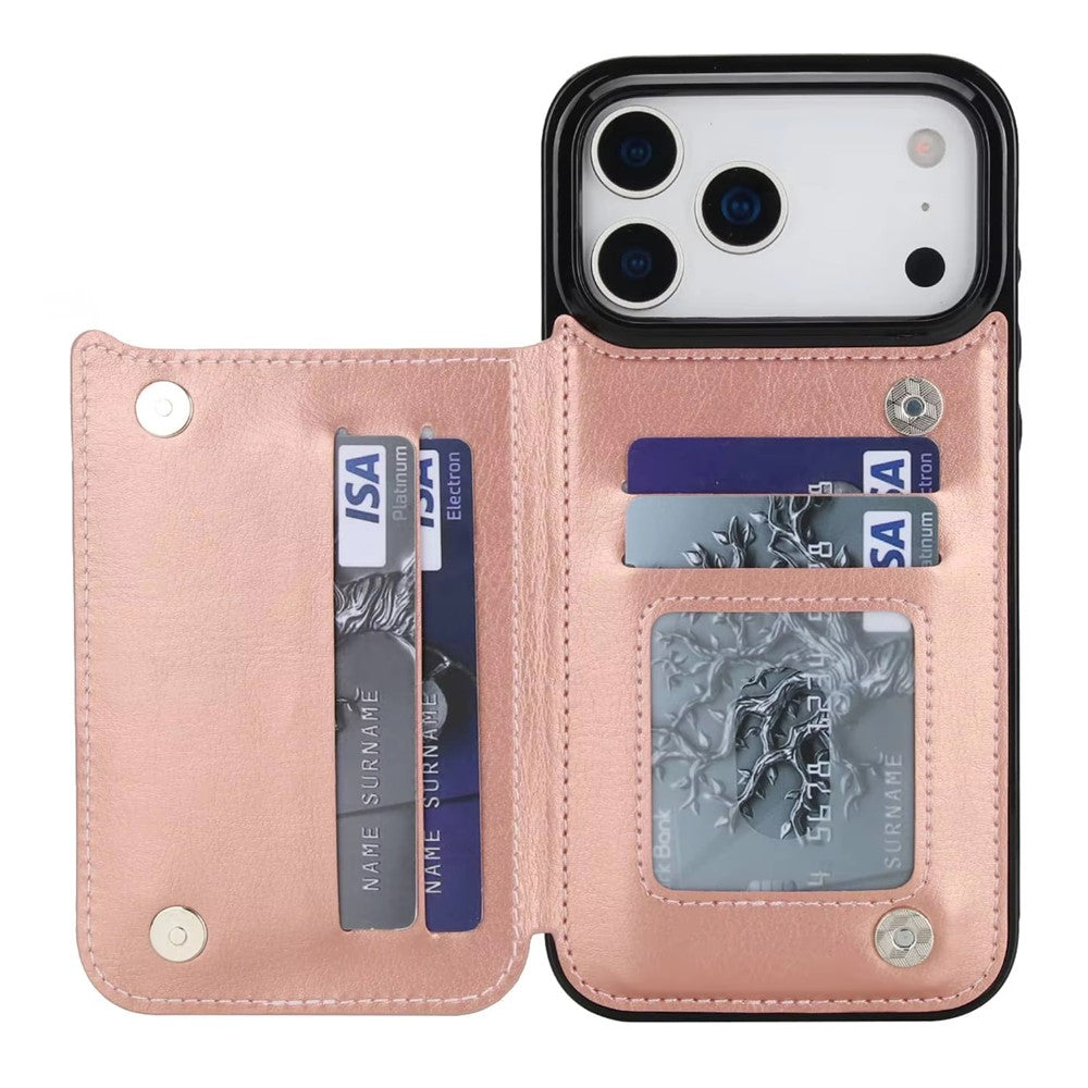 Pungcover til iPhone 18 Pro Max / iPhone 17 Pro Max Magnetisk Lukning Kortlomme Læder Telefoncover
