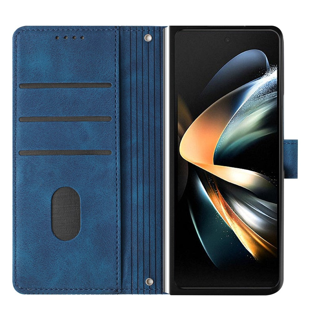 For Samsung Galaxy Z Fold8 Ultra Case Imprinted Triangle Leather Phone Cover
