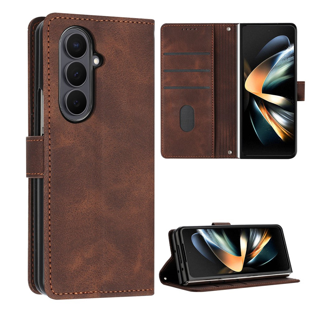 For Samsung Galaxy Z Fold8 Ultra Case Imprinted Triangle Leather Phone Cover