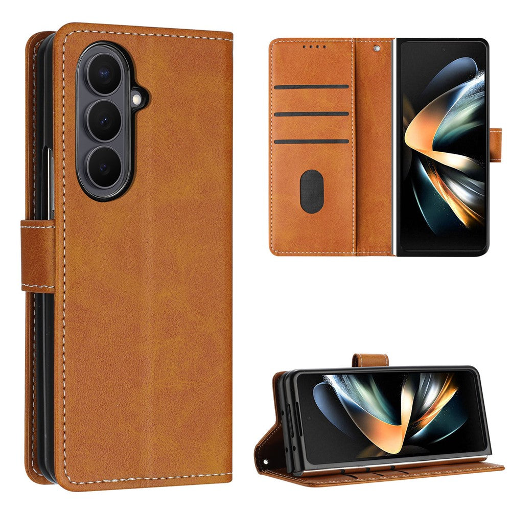 For Samsung Galaxy Z Fold8 Ultra Wallet Case Flip Stand Calf Texture PU Leather Phone Cover