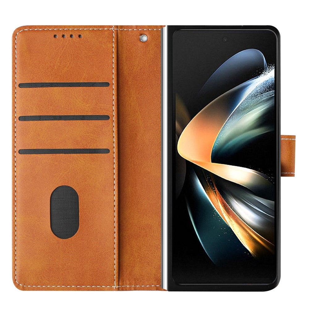 For Samsung Galaxy Z Fold8 Ultra Wallet Case Flip Stand Calf Texture PU Leather Phone Cover