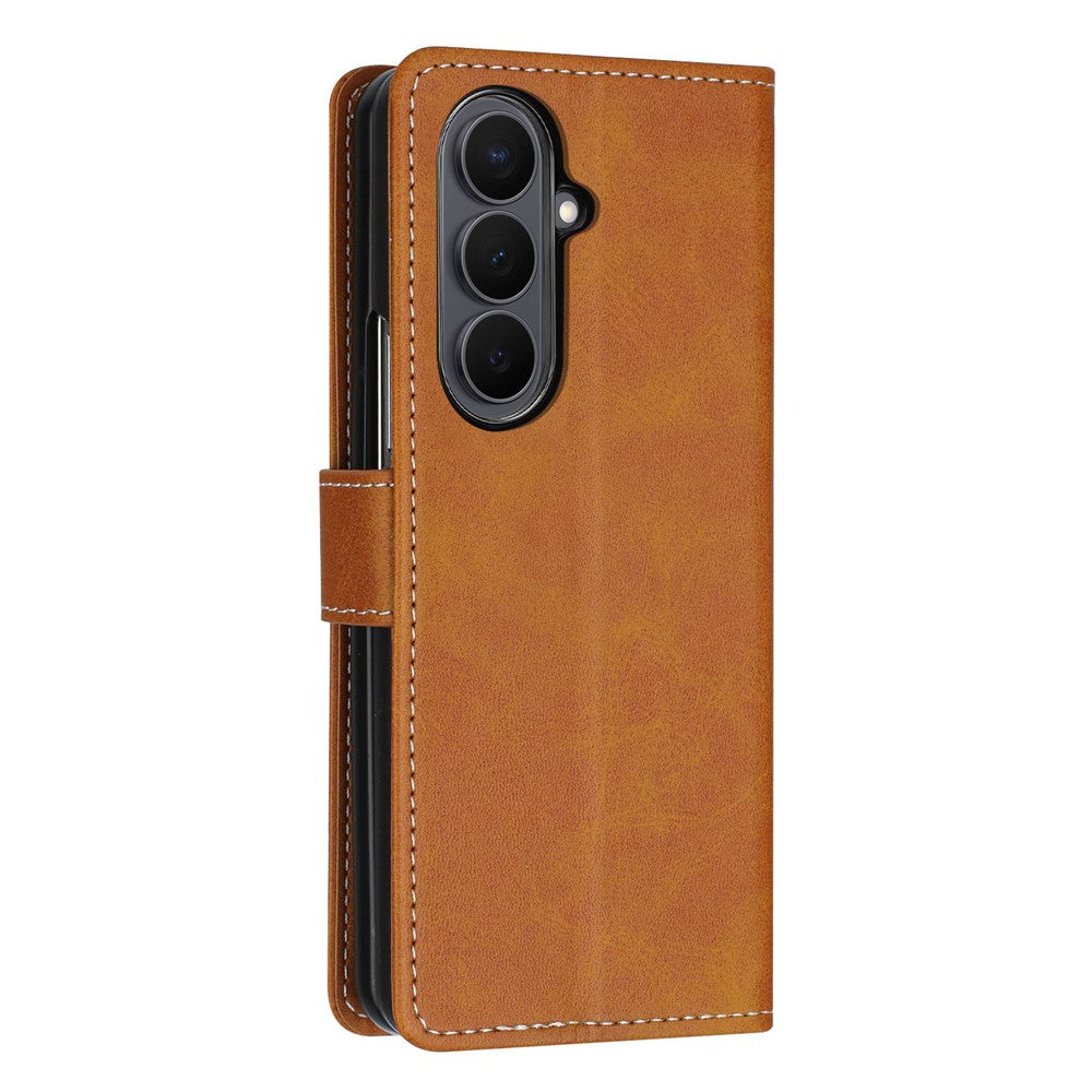 For Samsung Galaxy Z Fold8 Ultra Wallet Case Flip Stand Calf Texture PU Leather Phone Cover