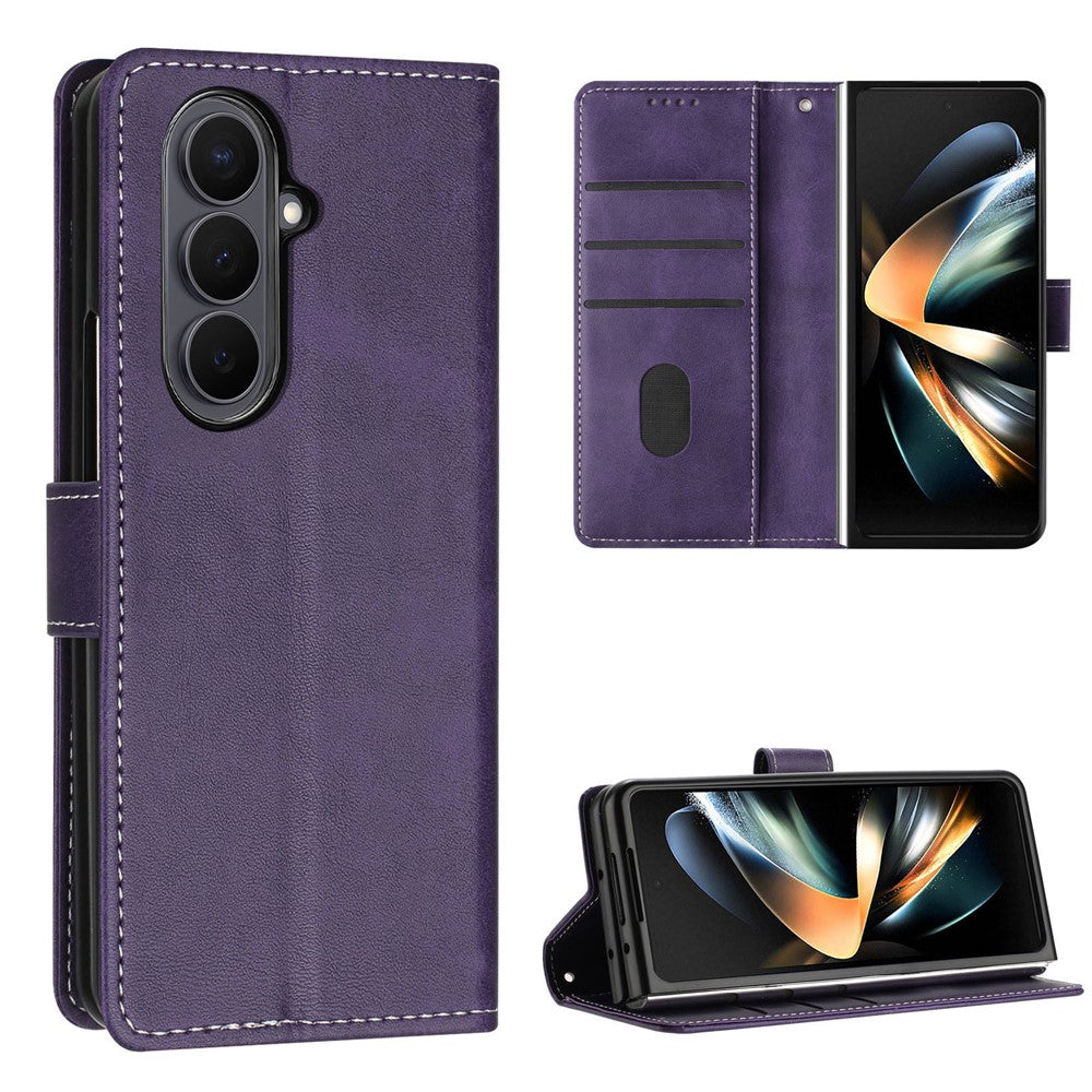 For Samsung Galaxy Z Fold8 Ultra Wallet Case Flip Stand Calf Texture PU Leather Phone Cover