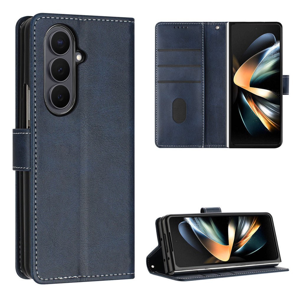 For Samsung Galaxy Z Fold8 Ultra Wallet Case Flip Stand Calf Texture PU Leather Phone Cover