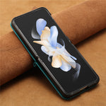 For Samsung Galaxy Z Flip8 Case Calf Texture PU Leather Phone Cover