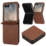For Samsung Galaxy Z Flip8 Case Calf Texture PU Leather Phone Cover