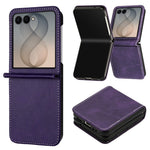 For Samsung Galaxy Z Flip8 Case Calf Texture PU Leather Phone Cover