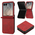 For Samsung Galaxy Z Flip8 Case Calf Texture PU Leather Phone Cover