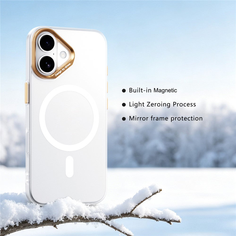 ABEEL for iPhone 16 Magnetic Case Semi-Transparent Matte 1.0mm Ultra-Thin PC Phone Cover