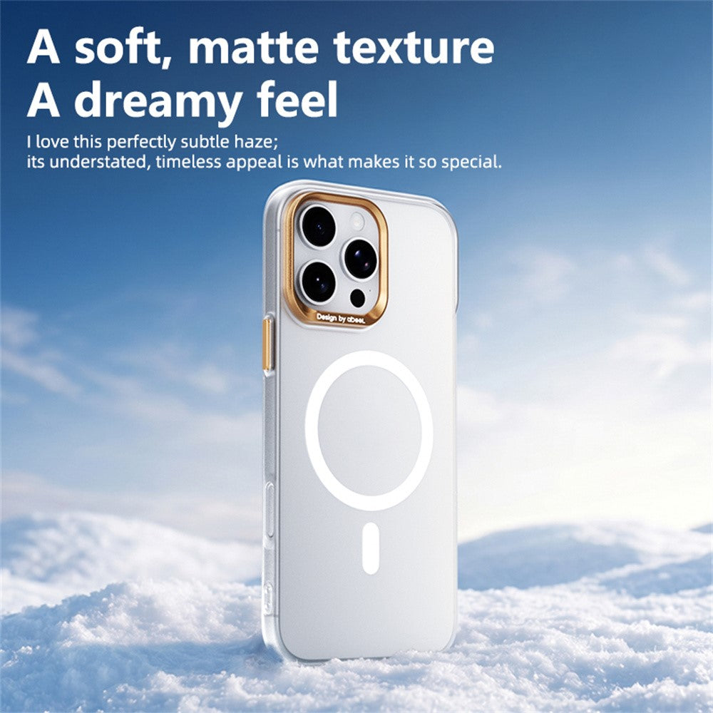 ABEEL for iPhone 16 Pro Magnetic Case Semi-Transparent Matte 1.0mm Ultra-Thin PC Phone Cover