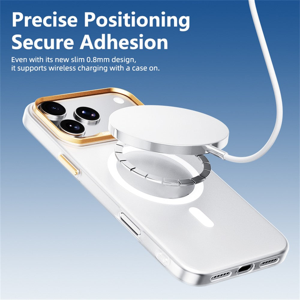 ABEEL for iPhone 18 Pro / 17 Pro Magnetic Case Semi-Transparent Matte 1.0mm Ultra-Thin PC Phone Cover